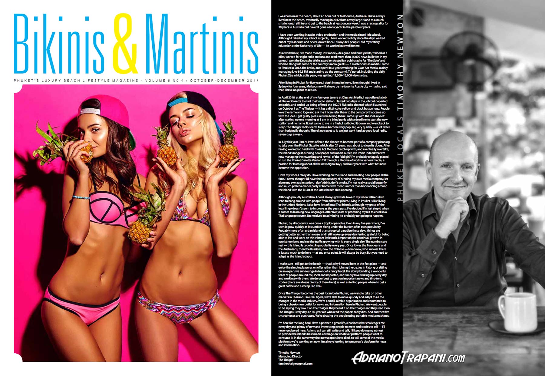 Bikinis & Martinis magazine - Mr. Thaiger Radio Phuket